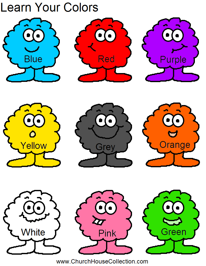 Learn Your Colors Preschool Kids Worksheet